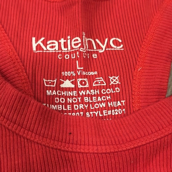 Katie J NYC Girls Racerback Crop Tops - Red, Pink, Blue, and Ombre Size L - Picture 6 of 13